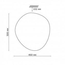 2039/DL SN 084 Светильник пластик LED 48Вт 3000-6000K 500х460 IP43 пульт ДУ STONE