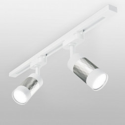 Трековый светильник для однофазного шинопровода Mizar GU10 Белый/серебро Elektrostandard MRL 1007