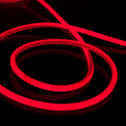 Набор гибкого неона круглого красного 10 м 9,6 Вт/м 120 LED 2835 IP67 16 мм Elektrostandard LS002 220V