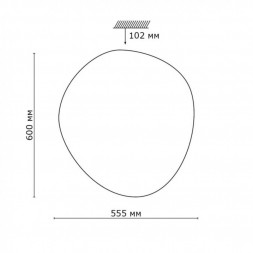 2039/EL SN 084 Светильник пластик LED 72Вт 3000-6000K 600х555 IP43 пульт ДУ STONE