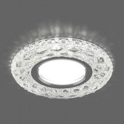 Светильник встраиваемый с белой LED подсветкой Feron CD879 потолочный MR16 G5.3 прозрачный арт.28824