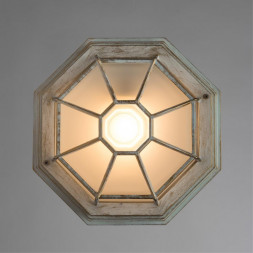 Уличный светильник Arte Lamp A3121PF-1WG PEGASUS бело-золотой 1хE27х60W 220V