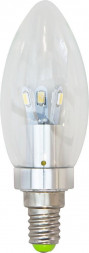 Лампа светодиодная, 6LED(3.5W) 230V E14 2700K хром, LB-70