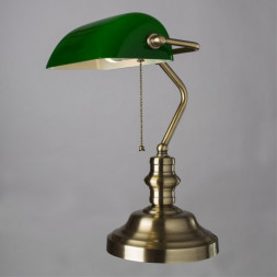 Светильник настольный Arte Lamp A2492LT-1AB BANKER античная бронза 1хE27х60W 220V