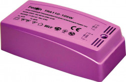 Трансформатор электронный понижающий, 230V/12V 105W пластик розовый, TRA110 арт.21482