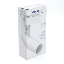 Светодиодный светильник Feron.ONE AL140 трековый однофазный на шинопровод 14W 4000K 35 градусов белый