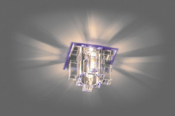 Светильник встраиваемый с разноцветной LED подсветкой Feron 1525 JCD9 прозрачный