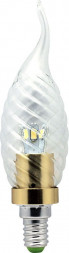 Лампа светодиодная, 6LED(3.5W) 230V E14 2700K золото, LB-78