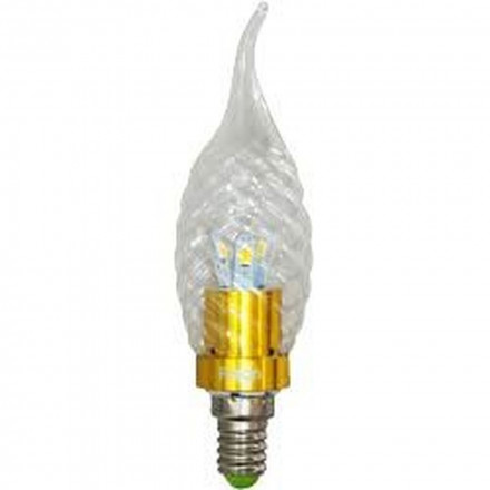 Лампа светодиодная, 6LED(3.5W) 230V E14 6400K золото, LB-78 арт.25372