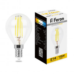 Лампа светодиодная Feron LB-515 Шарик E14 15W 2700K арт.38249