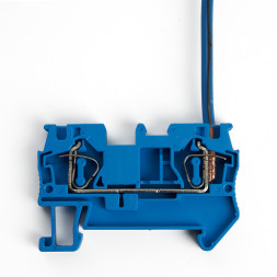 Зажим пружинный, 2-проводной проходной ЗНИ - 2,5 (JXB ST 2,5), синий STEKKER арт.39955