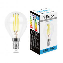 Лампа светодиодная Feron LB-515 Шарик E14 15W 6400K арт.38251