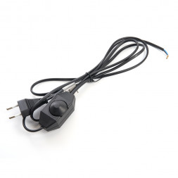 Сетевой шнур с диммером 230V 2м, черный, DM103-200W