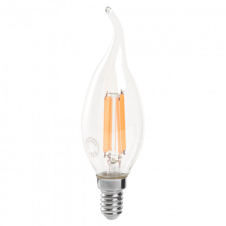 Лампа светодиодная Feron LB-718 Свеча на ветру E14 15W 6400K арт.38264
