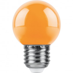 Лампа светодиодная Feron LB-37 Шарик E27 1W оранжевый арт.38124