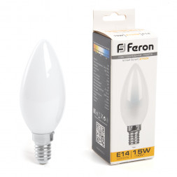 Лампа светодиодная Feron LB-717 Свеча E14 15W 2700K арт.38255