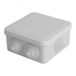 Коробка разветвительная STEKKER EBX10-34-44, 85*85*40мм, 6 вводов, IP44, светло-серая (GE41235) арт.39994