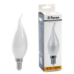 Лампа светодиодная Feron LB-718 Свеча на ветру E14 15 2700K арт.38260