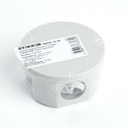 Коробка разветвительная STEKKER EBX20-34-44, 75*75*40мм, 4 ввода, IP44, светло-серая (GE41237) арт.39995