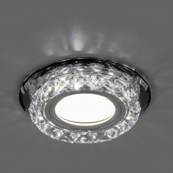 Светильник встраиваемый с белой LED подсветкой Feron CD878 потолочный MR16 G5.3 прозрачный