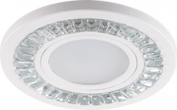 Светильник встраиваемый с LED подсветкой Feron CD958 потолочный MR16 G5.3 прозрачный, белый арт.32656