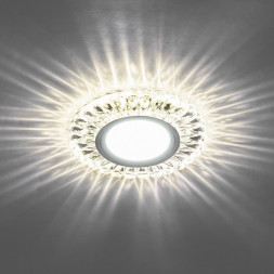 Светильник встраиваемый с белой LED подсветкой Feron CD902 потолочный MR16 G5.3 белый