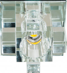 Светильник встраиваемый светодиодный Feron 1525 потолочный 10W 3000K прозрачный арт.27814