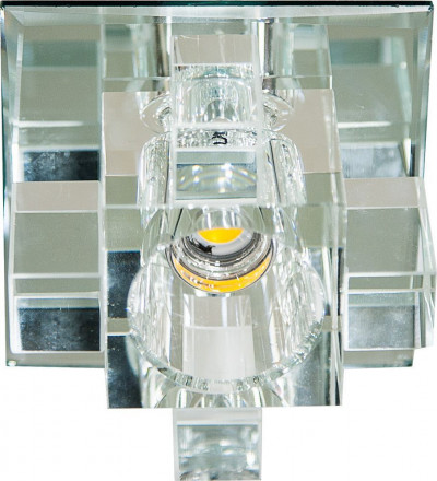 Светильник встраиваемый светодиодный Feron 1525 потолочный 10W 3000K прозрачный