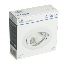 Светильник потолочный встраиваемый Feron DL11 MR16 50W G5.3 белый матовый арт.48465