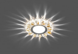 Светильник встраиваемый с белой LED подсветкой Feron CD916 потолочный MR16 G5.3 прозрачный-коричневый арт.28990