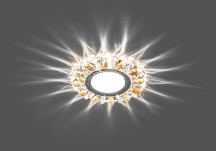 Светильник встраиваемый с белой LED подсветкой Feron CD916 потолочный MR16 G5.3 прозрачный-коричневый