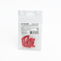 Гильза соединительная изолированная STEKKER LD301-0515 сечение 0,5-1,5 мм2, 19A, красный (10шт в упаковке)