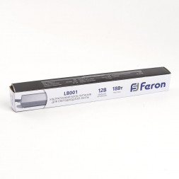 Трансформатор электронный для светодиодной ленты 18W 12V ( ультратонкий драйвер), LB001 арт.48010