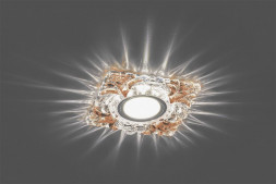 Светильник встраиваемый с белой LED подсветкой Feron CD920 потолочный MR16 G5.3 прозрачный-коричневый арт.28983
