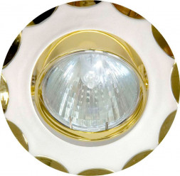 Светильник встраиваемый Feron 703 потолочный MR16 G5.3 жемжучное серебро-золото