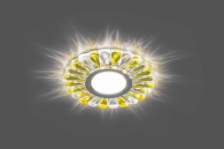 Светильник встраиваемый с белой LED подсветкой Feron CD901 потолочный MR16 G5.3 прозрачный-желтый арт.28970
