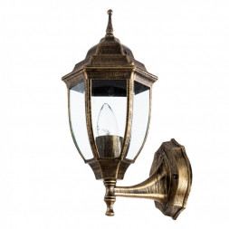 Уличный светильник Arte Lamp A3151AL-1BN PEGASUS черно-золотой 1хE27х60W 220V