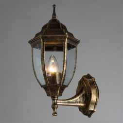 Уличный светильник Arte Lamp A3151AL-1BN PEGASUS черно-золотой 1хE27х60W 220V