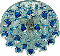 Светильник встраиваемый Feron 1550 потолочный JCD9 G9 голубой-прозрачный