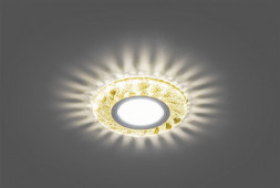 Светильник встраиваемый с белой LED подсветкой Feron CD907 потолочный MR16 G5.3 желтый арт.28978