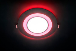 Светодиодный светильник Feron AL2550 встраиваемый 16W 4000K с красной подсветкой, белый арт.27857