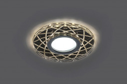 Светильник встраиваемый с LED подсветкой Feron CD983 потолочный MR16 G5.3 прозрачный, хром