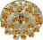 Светильник встраиваемый Feron 1550 потолочный JCD9 G9 желтый-прозрачный