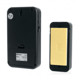 Звонок дверной беспроводной Feron E-379 Электрический 18 мелодий черный с питанием от батареек арт.41436