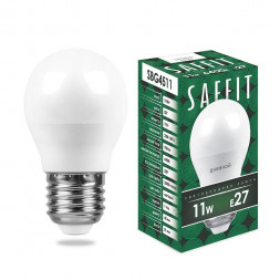 Лампа светодиодная SAFFIT SBG4511 Шарик E27 11W 6400K арт.55141