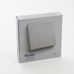 Выключатель беспроводной FERON TM83 SMART, 230V, 500W, трехклавишный, белый