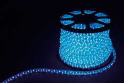 Дюралайт светодиодный Feron LED-F3W 3-х жильный , синий, 2,88Вт/м 72LED/м 50м 220V арт.26071