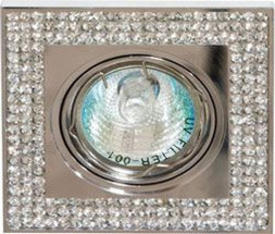 Светильник потолочный  MR16 MAX50W 12V G5.3, прозрачный, хром, DL114-C