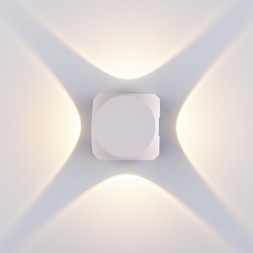 CUBE белый уличный настенный светодиодный светильник Elektrostandard 1504 TECHNO LED