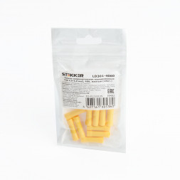 Гильза соединительная изолированная STEKKER LD301-4060 сечение 4,0-6,0 мм2, 48A, желтый (10шт в упаковке)